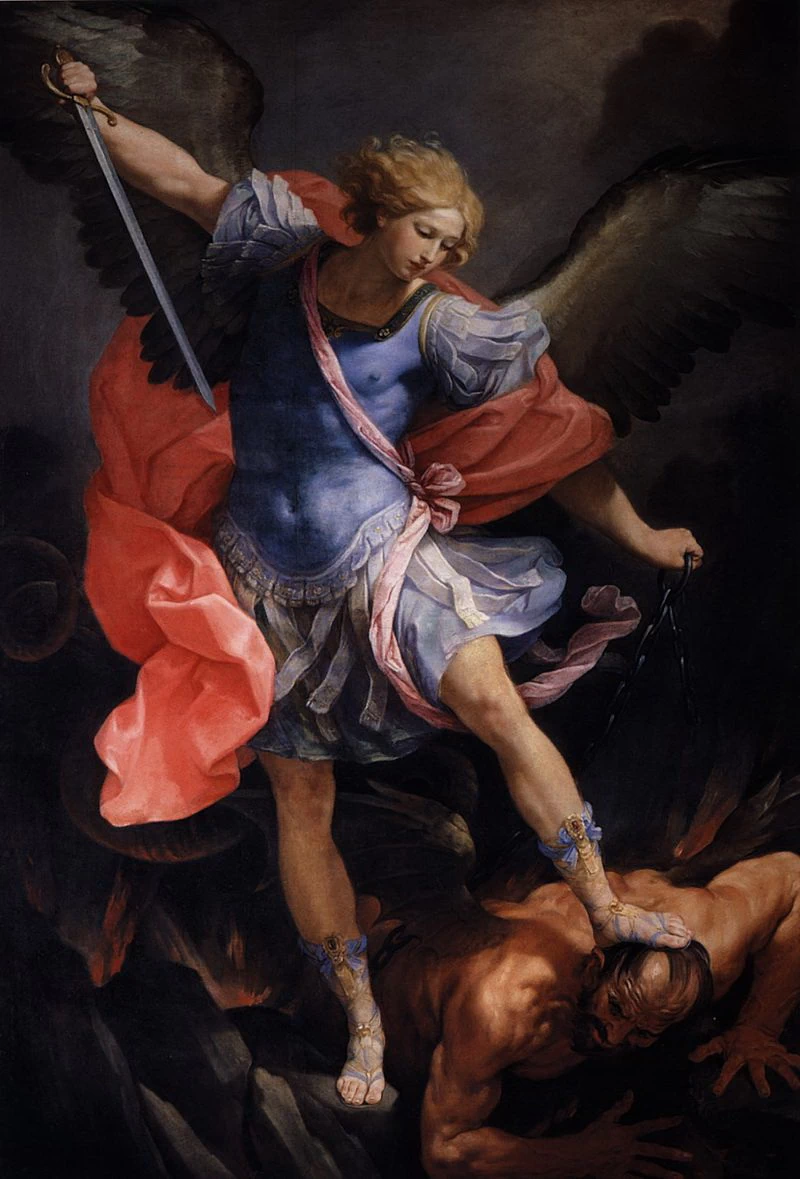 20-San Michele arcangelo sconfigge Satana-hiesa di Santa Maria della Concezione, Roma